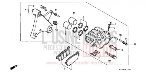 ETRIER DE FREIN ARRIERE GL1500CV de 1997